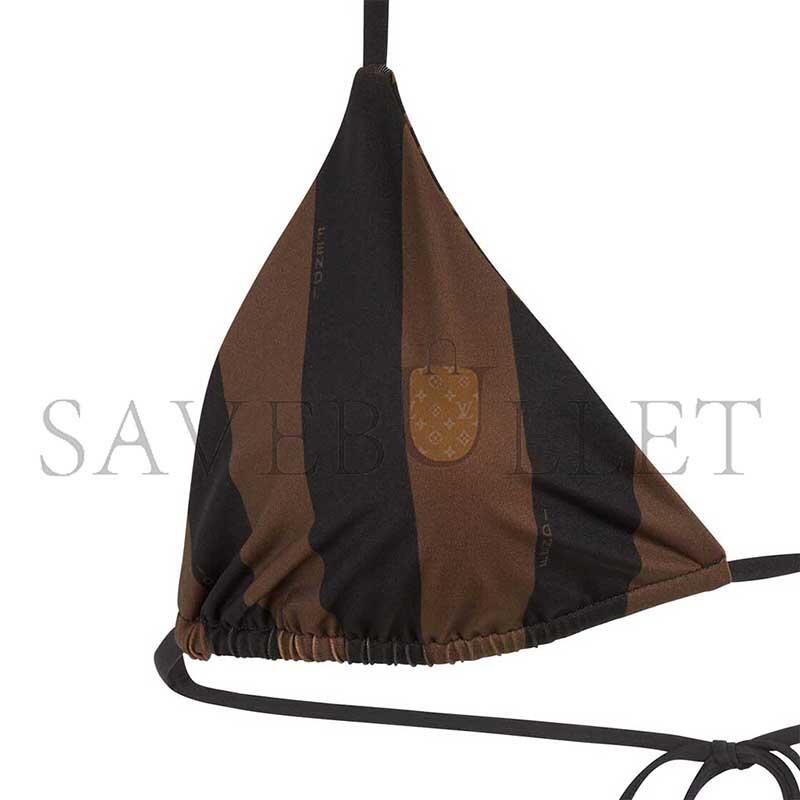 FENDI SWIMSUIT BROWN LYCRA REVERSIBLE BIKINI FXBA30AQBYF13IZ